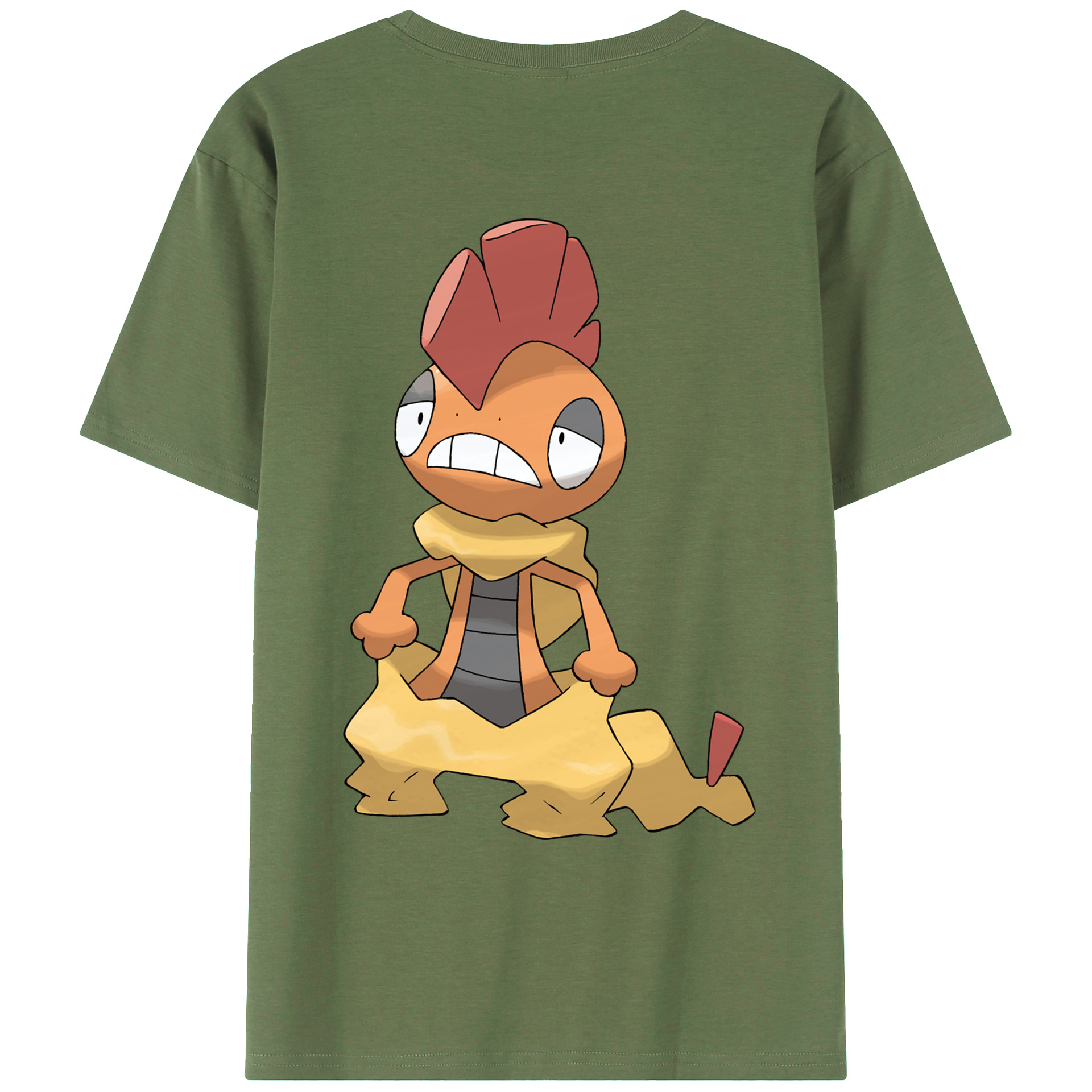 （画像用） ポケットモンスター Pokémon 綿100％ メンズ半袖Tシャツ（バックプリント） 通気性